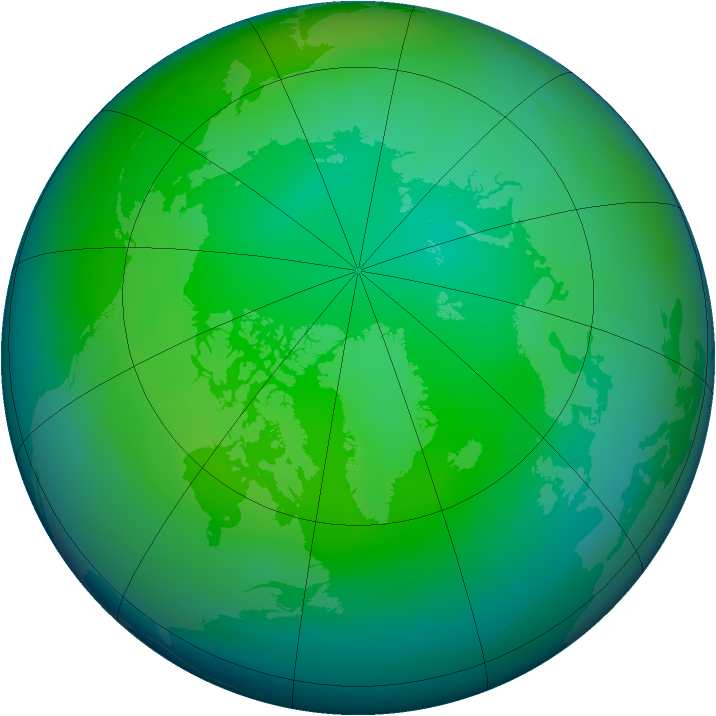 Arctic ozone map for November 2006